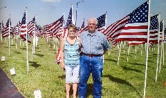 Rita Chaffins Davis; David Dorrough; flags